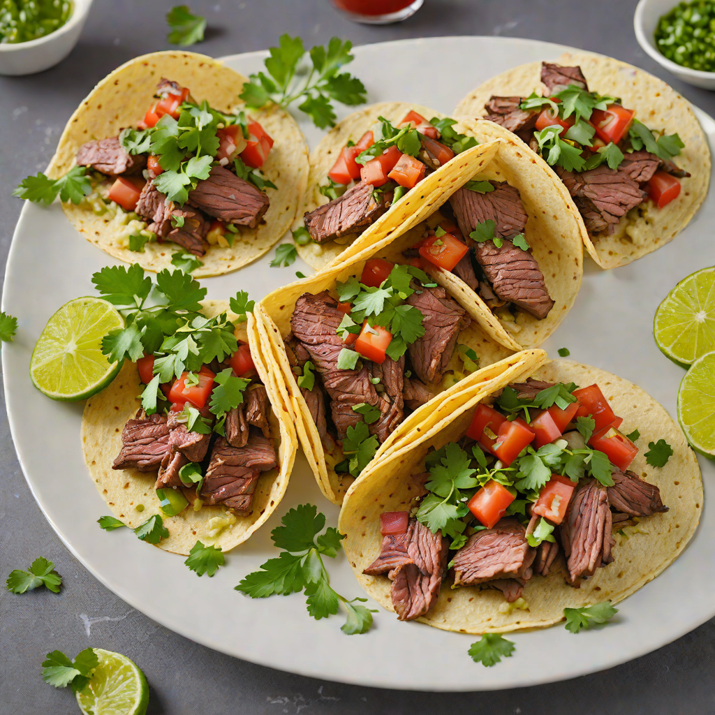 Street Tacos with Grilled Steak and Salsa Verde