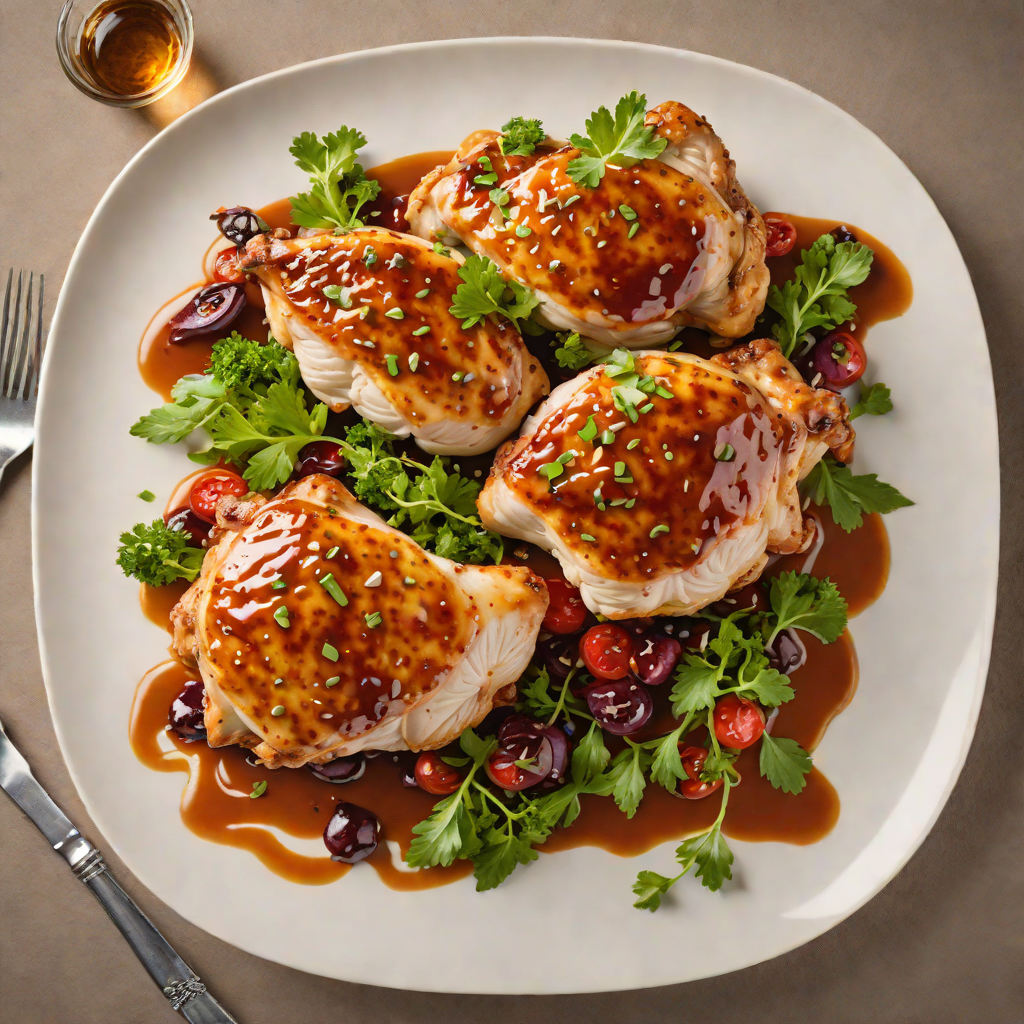 Pan-Seared Chicken with Spicy Game Controller Glaze