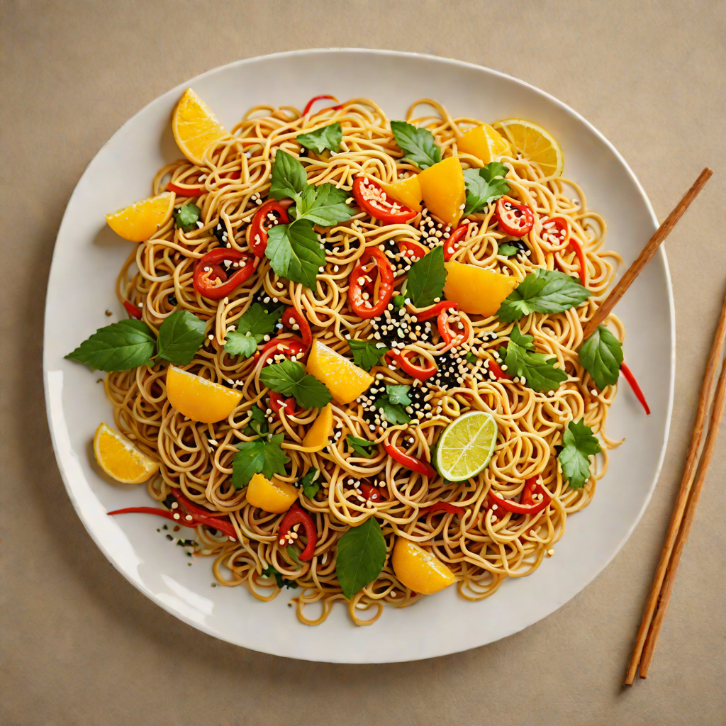 Stir-Fried Noodles with Spicy Citrus and Sesame