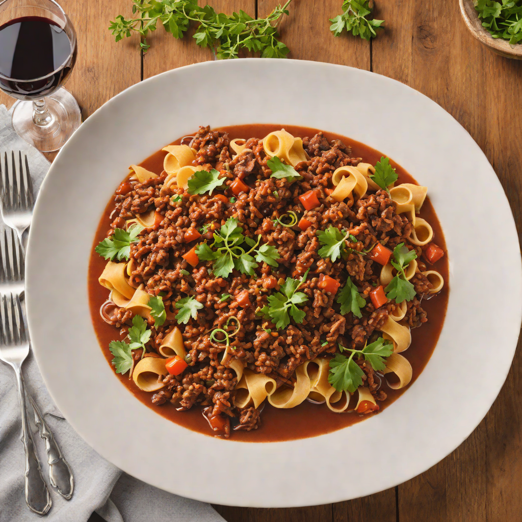 Slow-Cooked Kangaroo Ragu with Red Wine