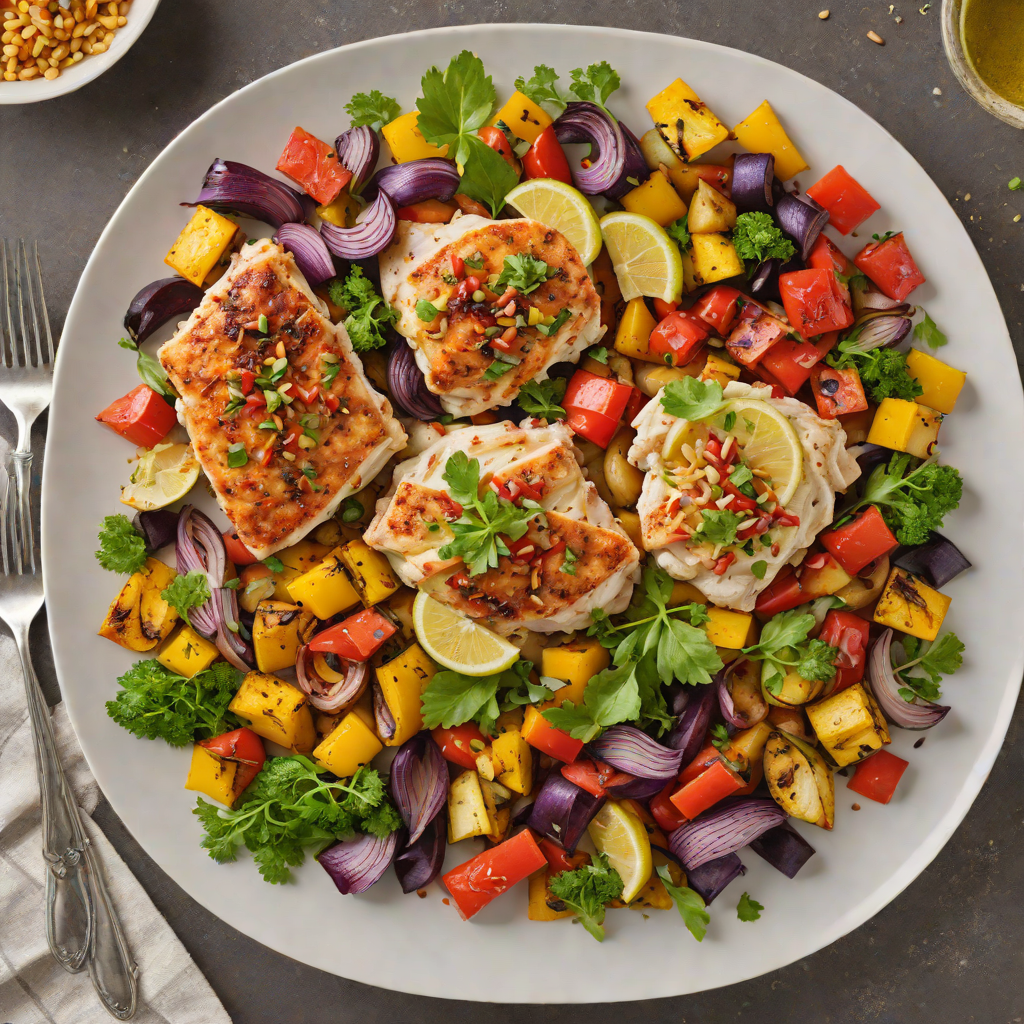 Sheet Pan Citrus-Chili Chicken with Roasted Vegetables