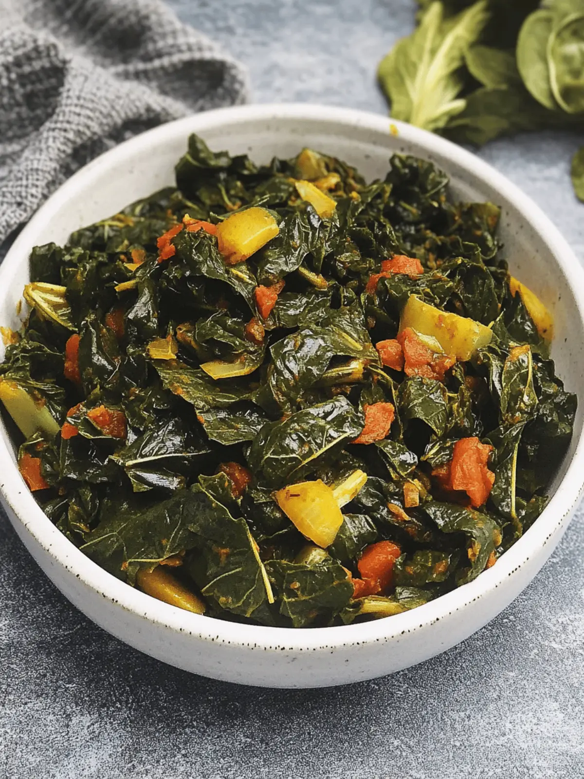 Sautéed Ethiopian Collard Greens with Garlic and Ginger