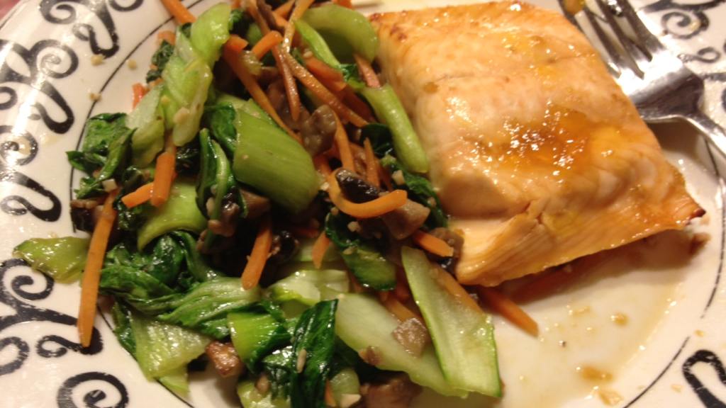 Ginger-Sesame Salmon with Bok Choy