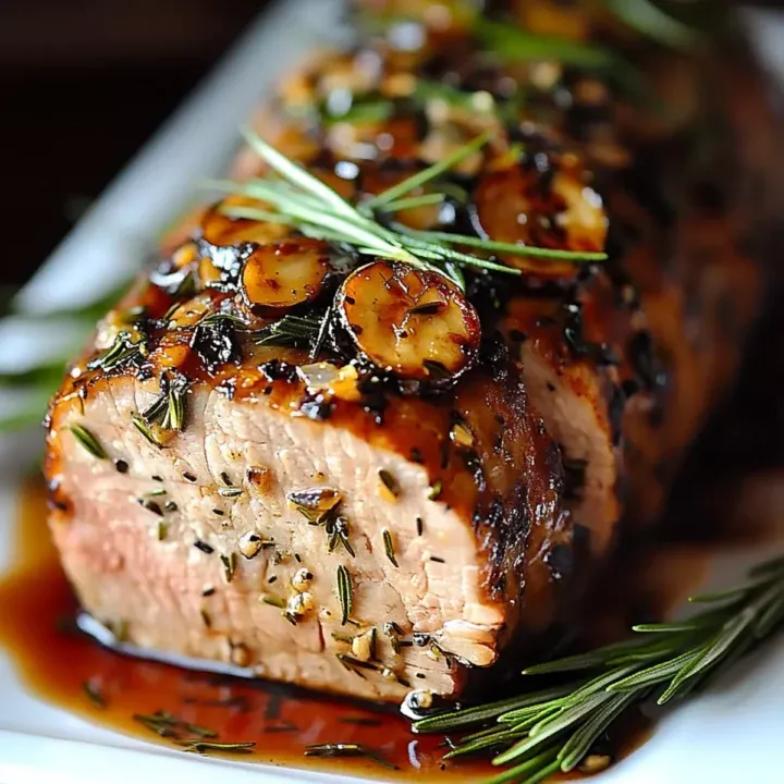 Garlic and Rosemary Scented Roasted Pork Tenderloin