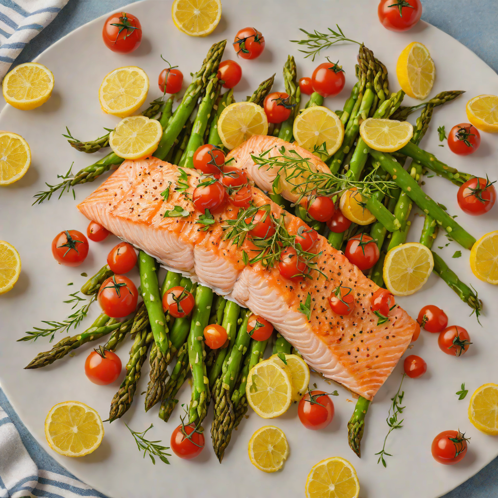 Sheet Pan Citrus-Herb Salmon with Asparagus and Cherry Tomatoes