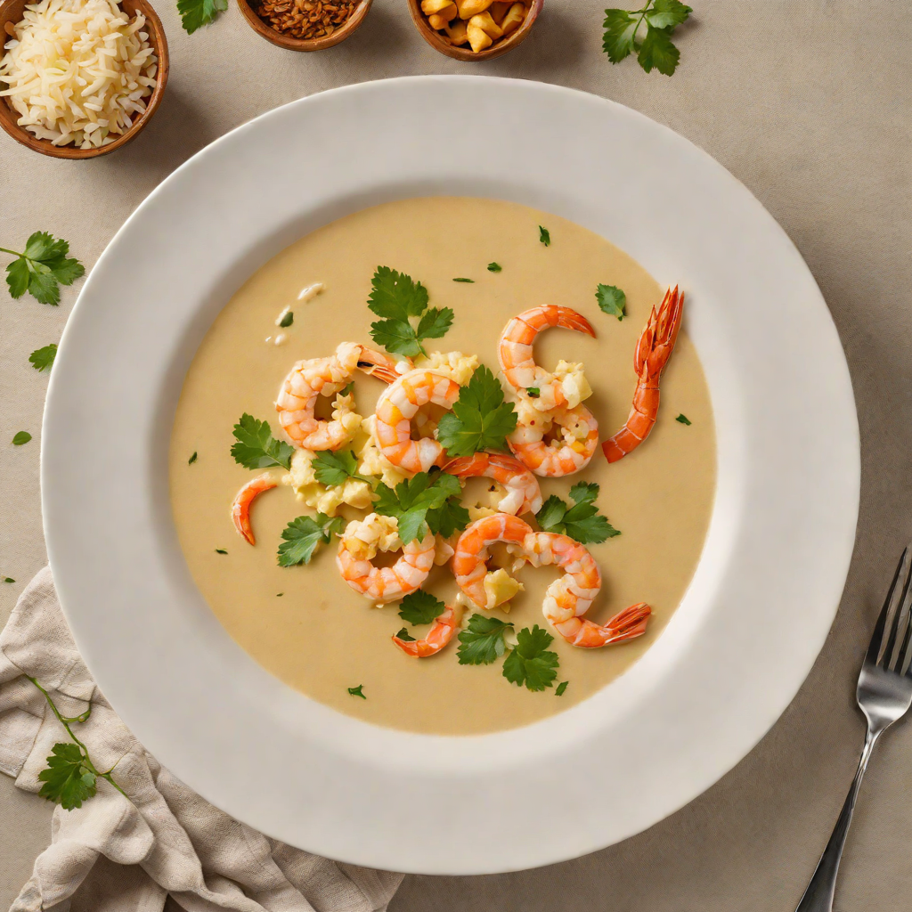 Coconut-Curry Cauliflower Soup with Shrimp