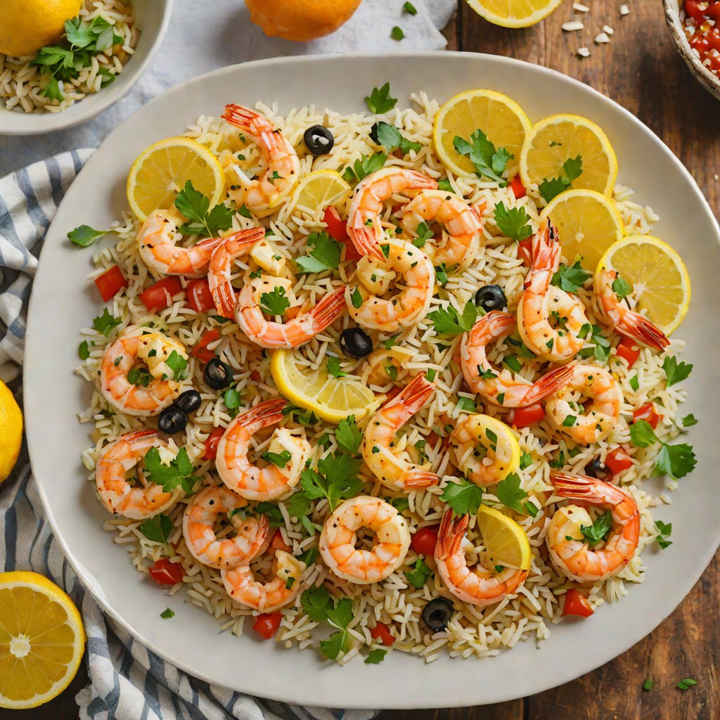 Lemon-Garlic Mediterranean Shrimp and Rice Skillet