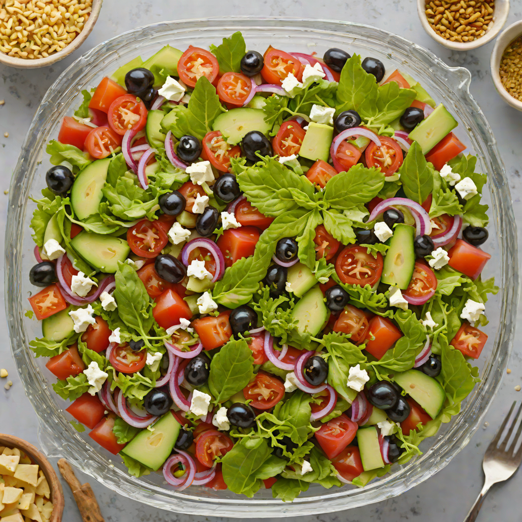 Layered Greek Salad in a Jar