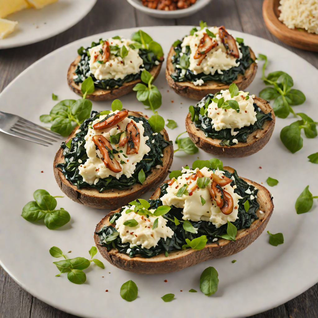 Half-Baked Spinach and Feta Stuffed Portobello Mushrooms