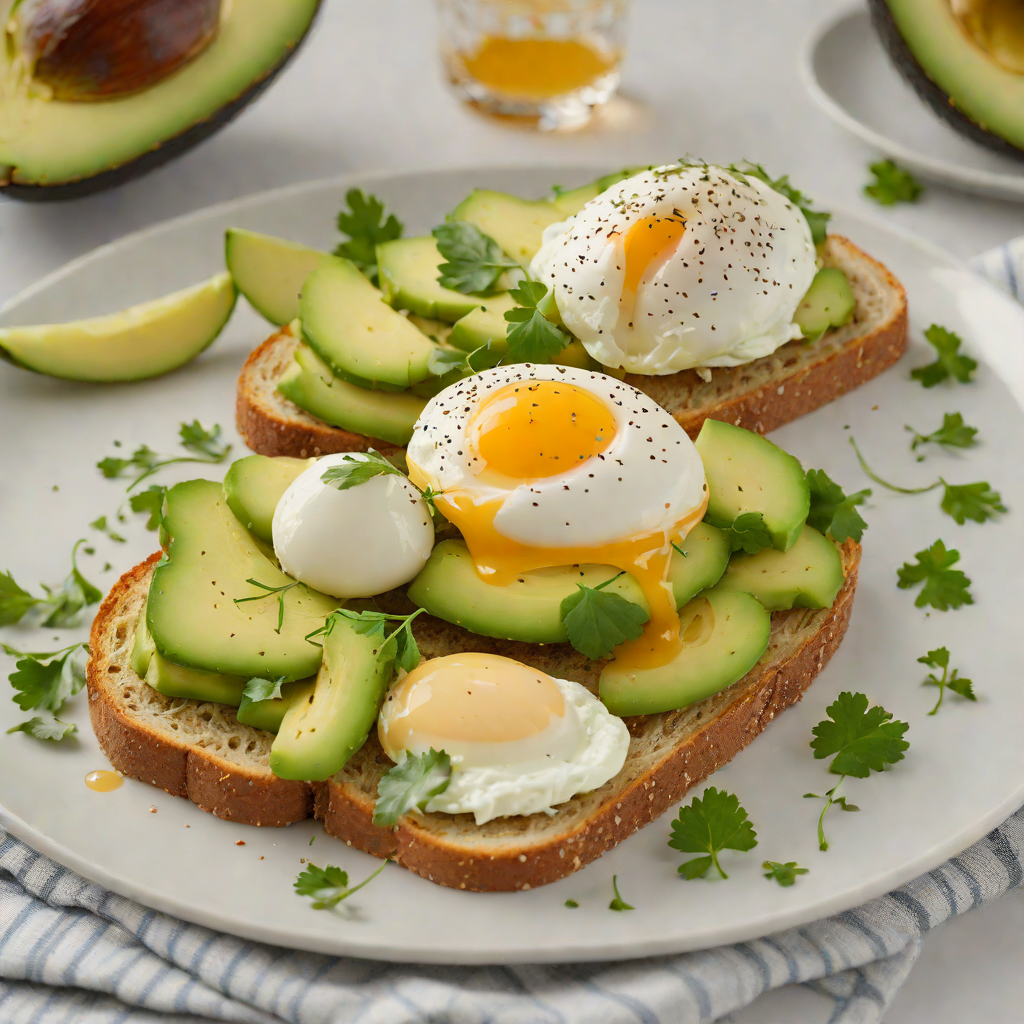Mobile App-Inspired Quick Avocado Toast with Poached Egg