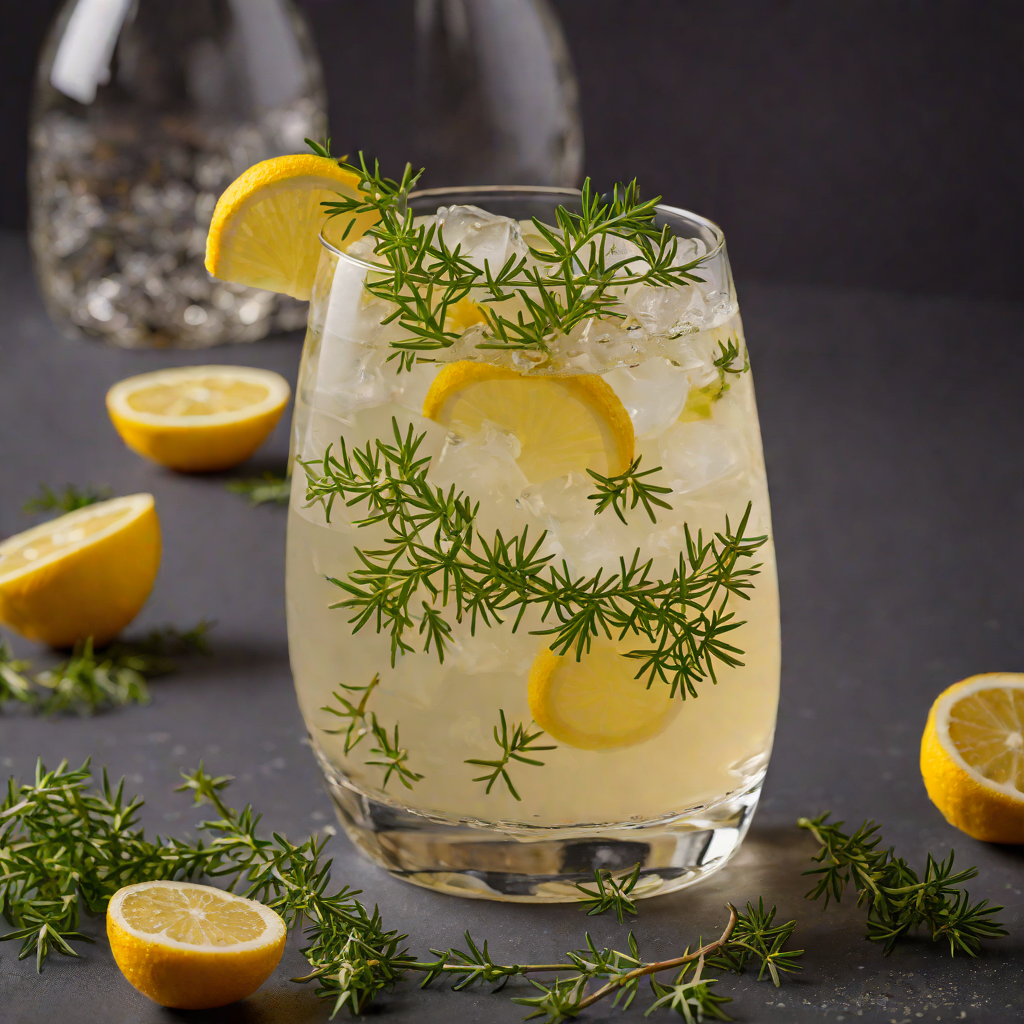 Herb-Infused Gin Sour with Thyme and Lemon
