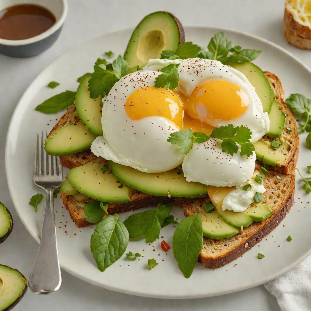 Mobile Banking Inspired Quick Avocado Toast with Poached Egg