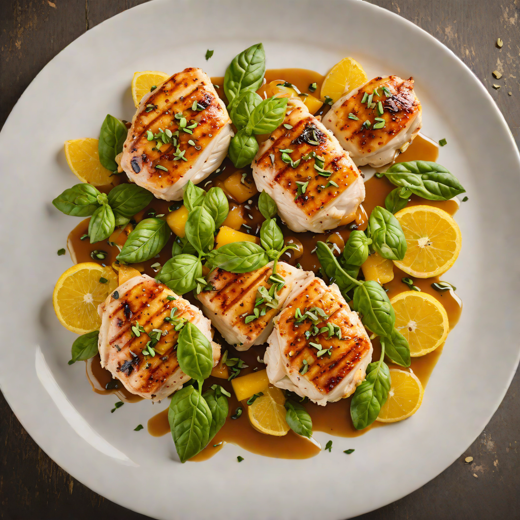 Pan-Seared Chicken with Citrus-Basil Reduction