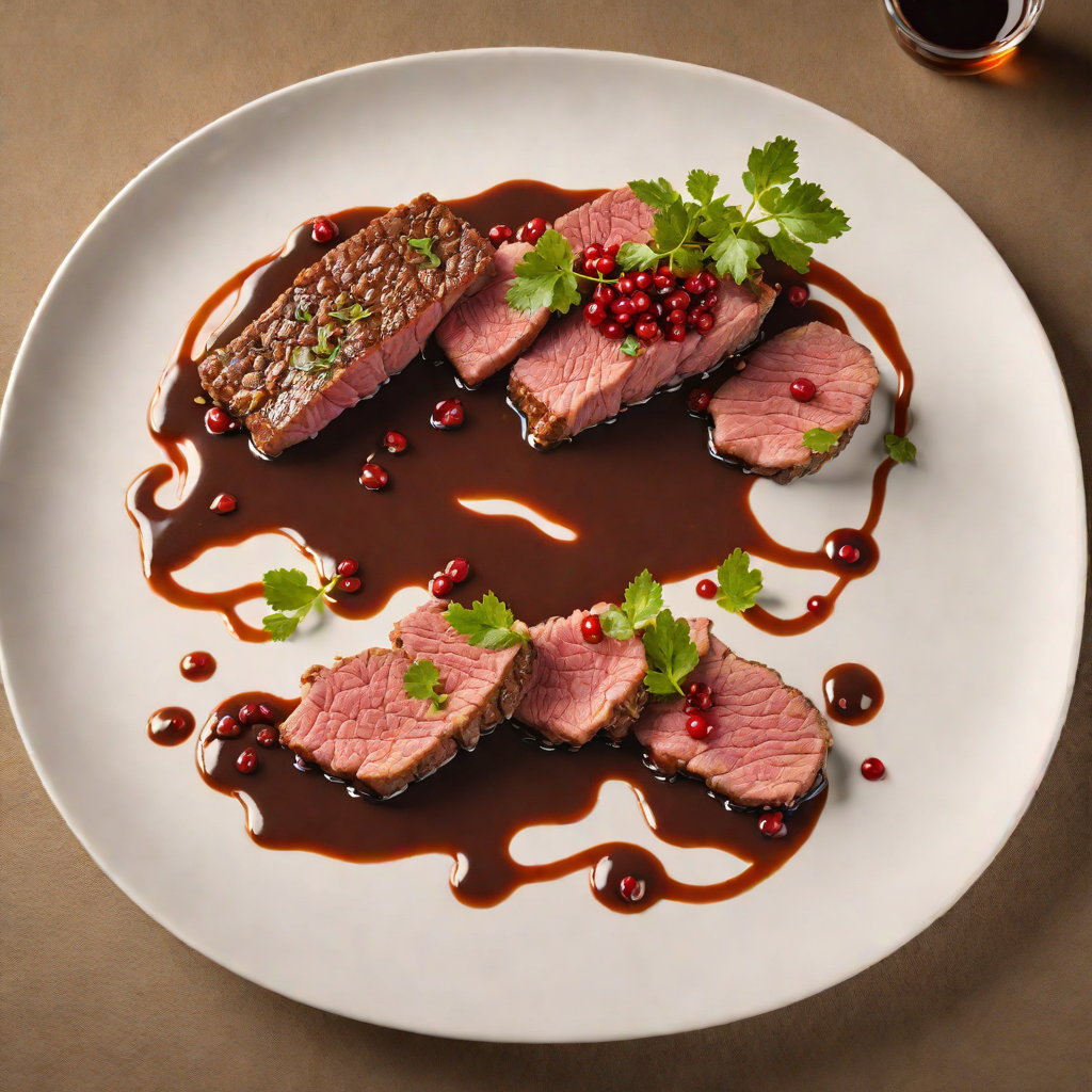 Sautéed Kangaroo Fillet with Pepperberry Jus
