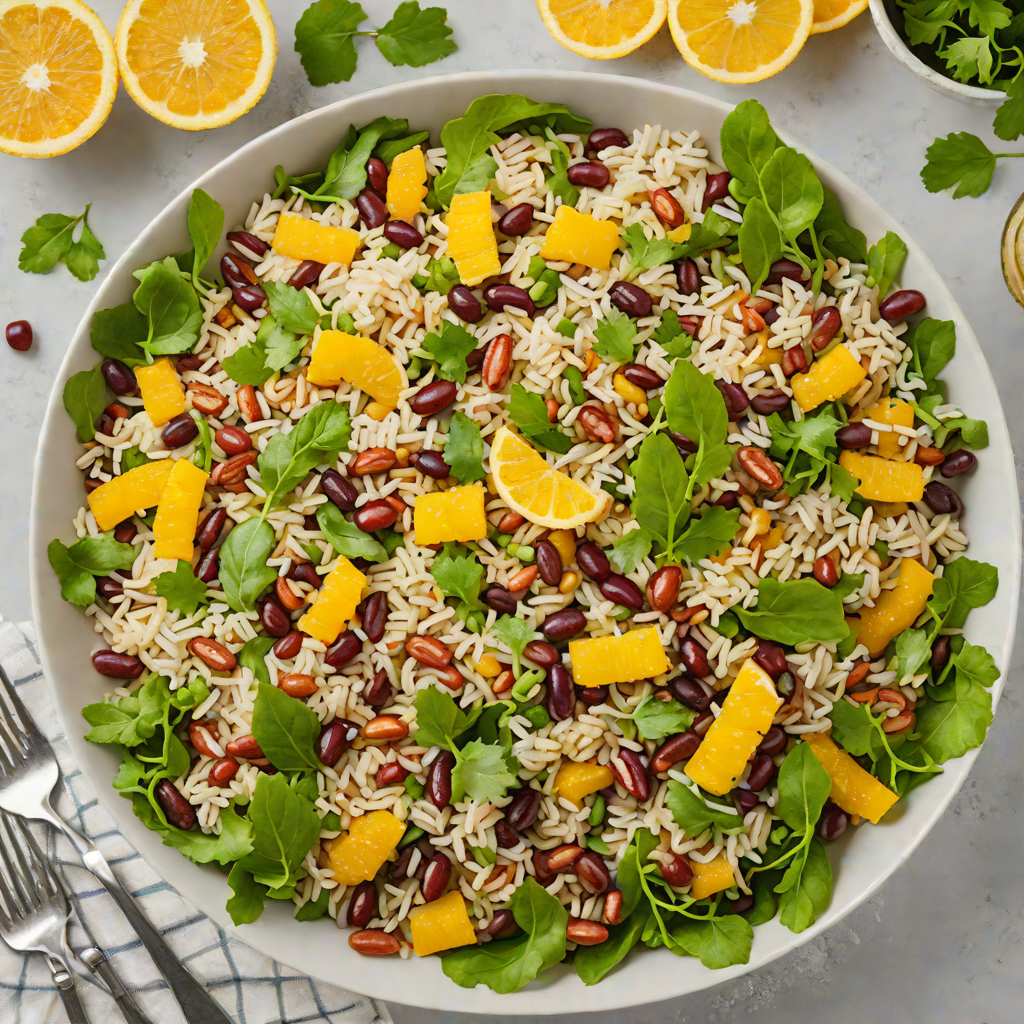 Shared Branch Bean and Rice Salad with Citrus Vinaigrette