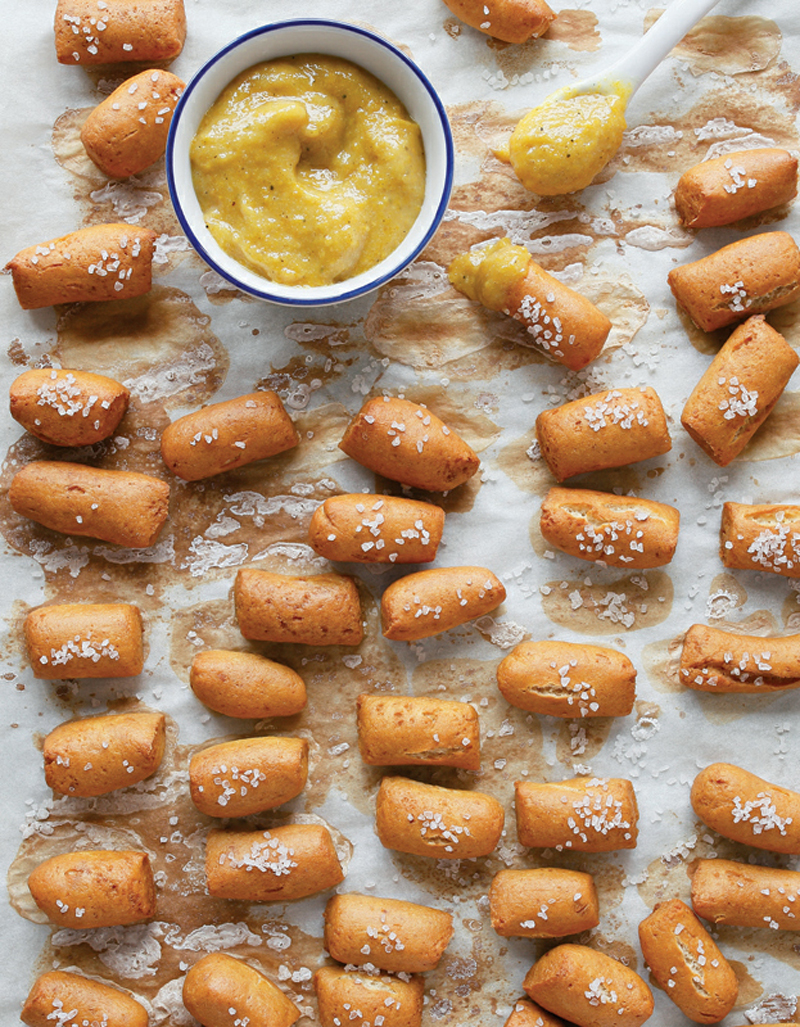 Baked Pretzel Bites with Gouda Cheese