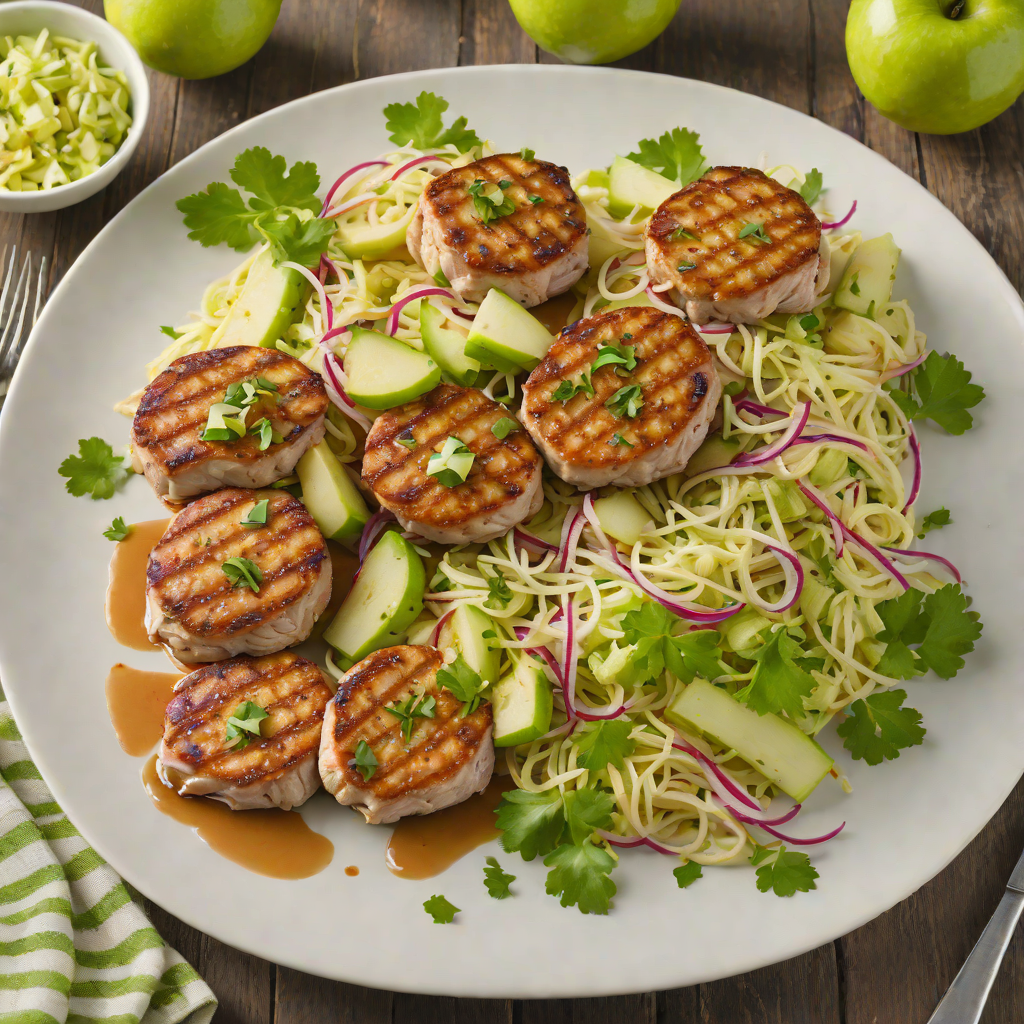 Pan-Seared Pork Medallions with Green Apple-Celery Slaw