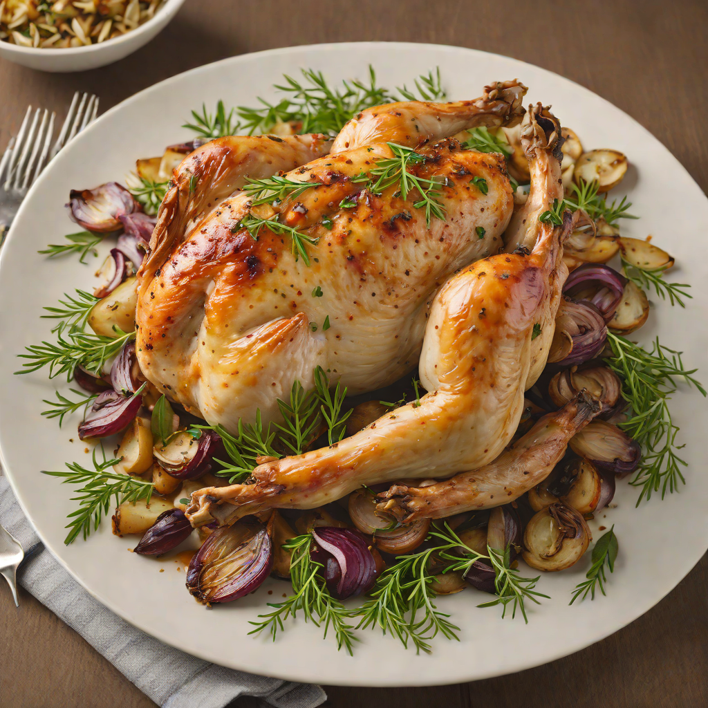 Herb-Roasted Chicken with Caramelized Shallots and Thyme