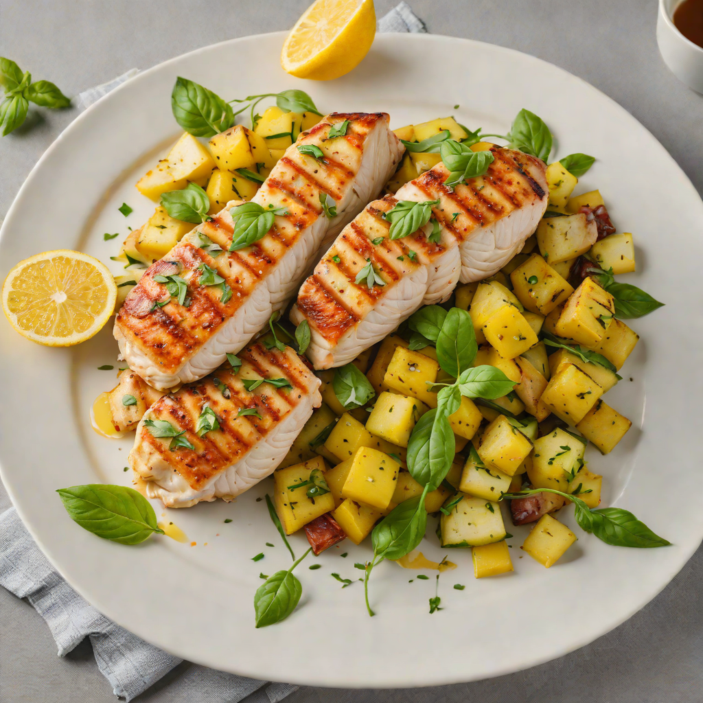 Pan-Seared Lemon Basil Chicken with Summer Squash
