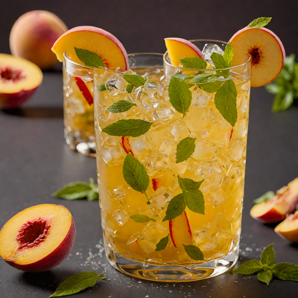 Peach and Ginger Iced Green Tea