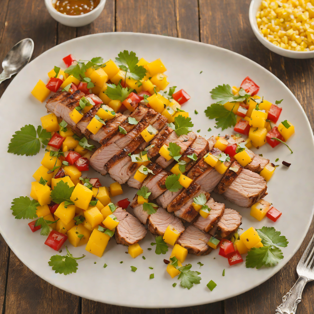 Grilled Caribbean-Spiced Pork Tenderloin with Mango Salsa