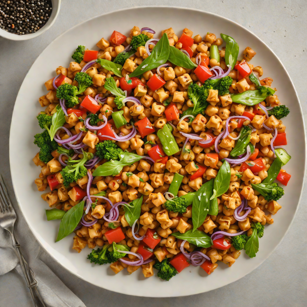 Game-Inspired Spiced Chickpea and Vegetable Stir Fry