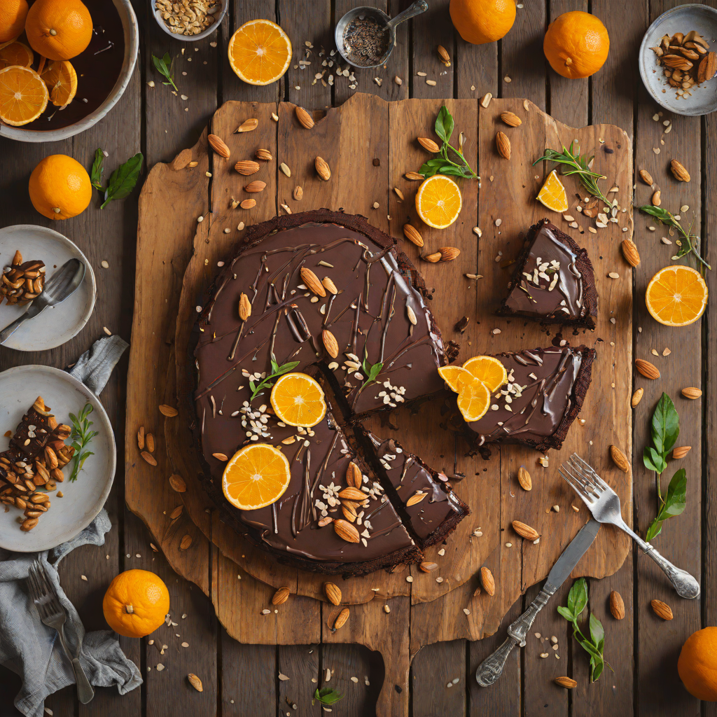 Orange Almond Flourless Chocolate Torte