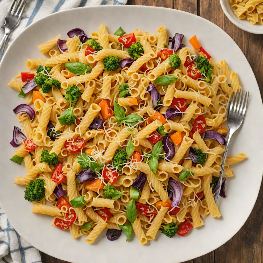 One-Pot Rainbow Vegetable Pasta with Parmesan
