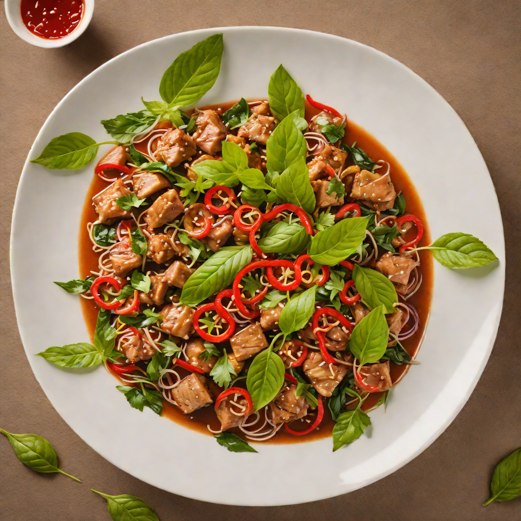 Sautéed Pork with Thai Basil and Chili