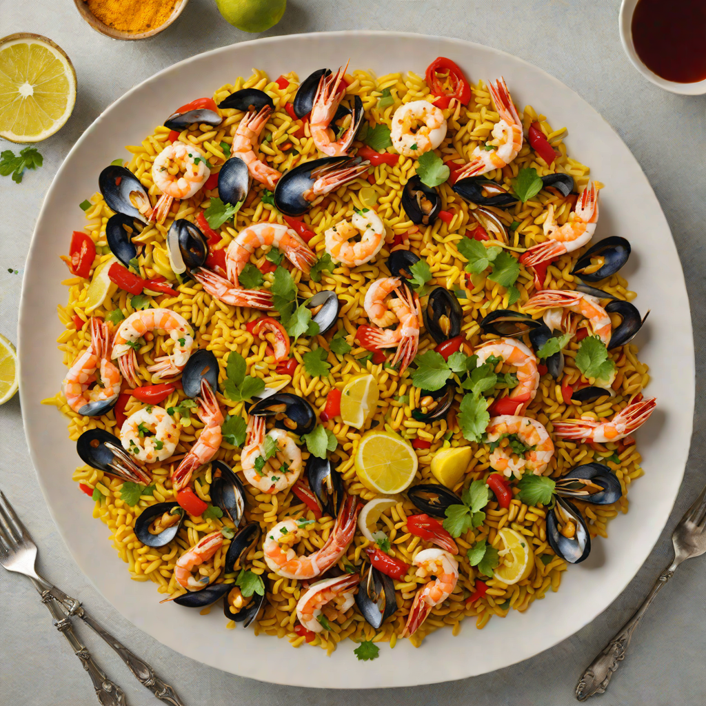 Charred Seafood Paella with Saffron and Smoked Paprika