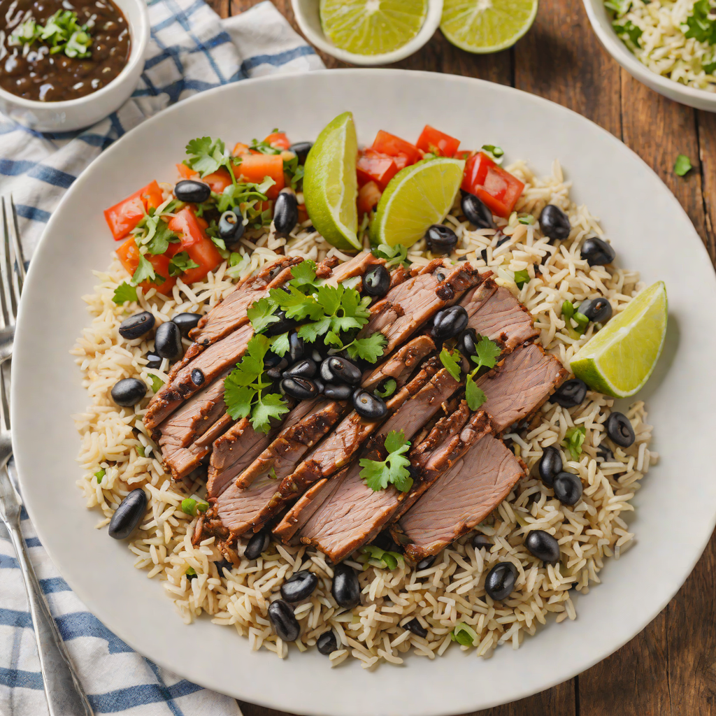Slow Cooker Cuban-Style Mojo Pork with Black Beans and Rice