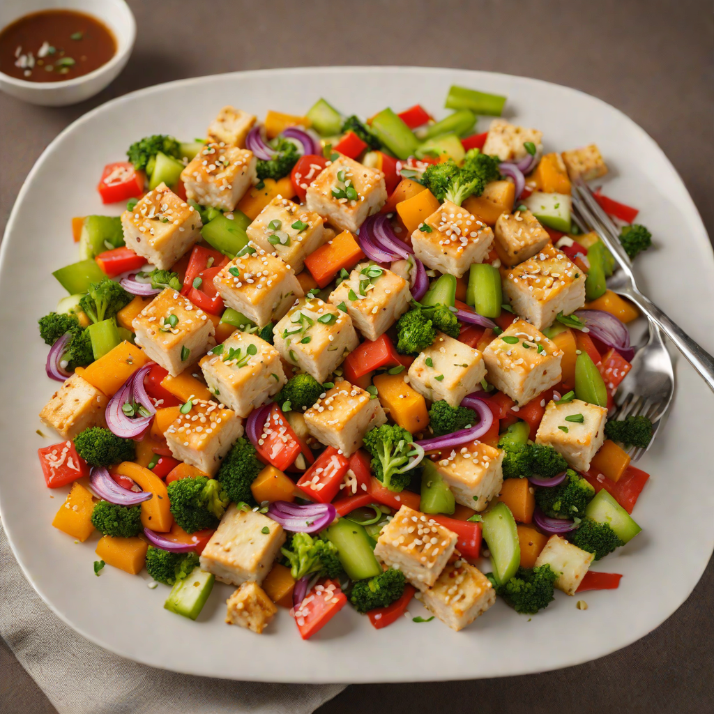 Quick Stir-Fried Garlic Tofu with Colorful Vegetables