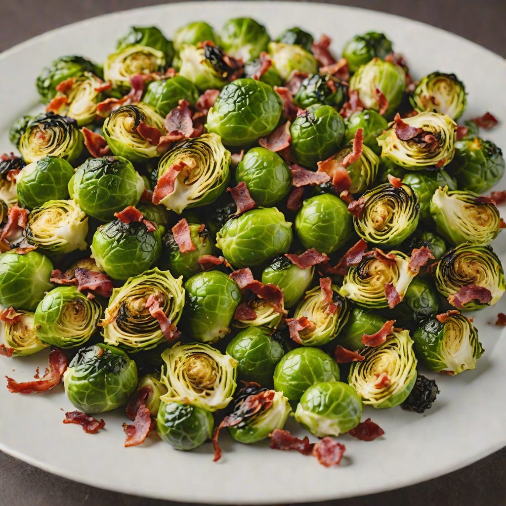 Oven-Roasted Brussels Sprouts with Bacon and Shallots