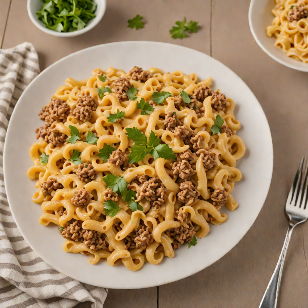 Creamy Keto Hamburger Helper with Ground Beef and Cheese