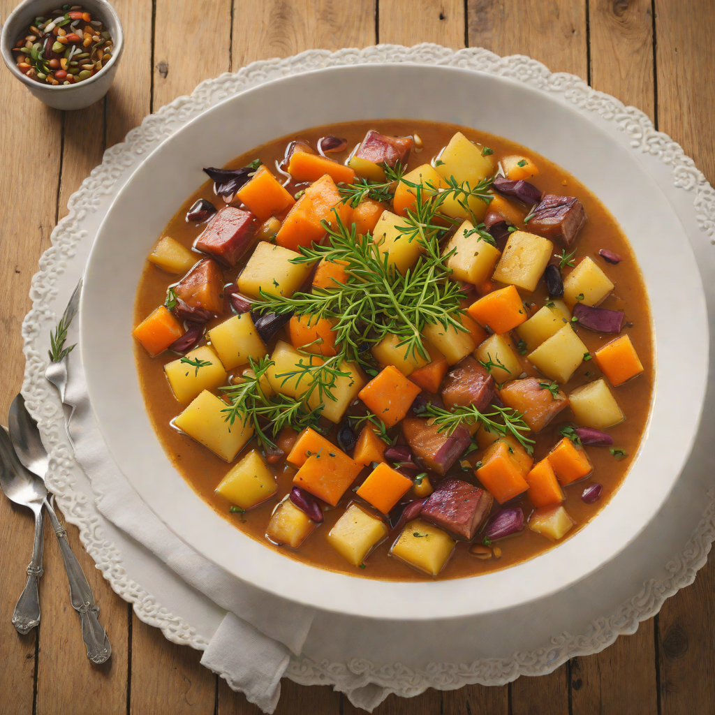 Northern-Inspired Root Vegetable Stew with Juniper
