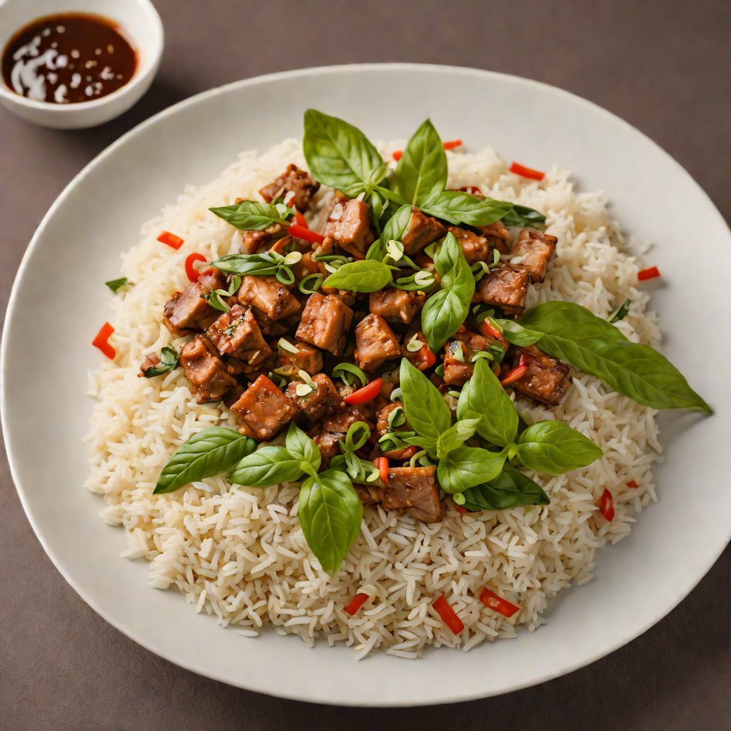Stir-Fried Thai Basil Pork with Jasmine Rice