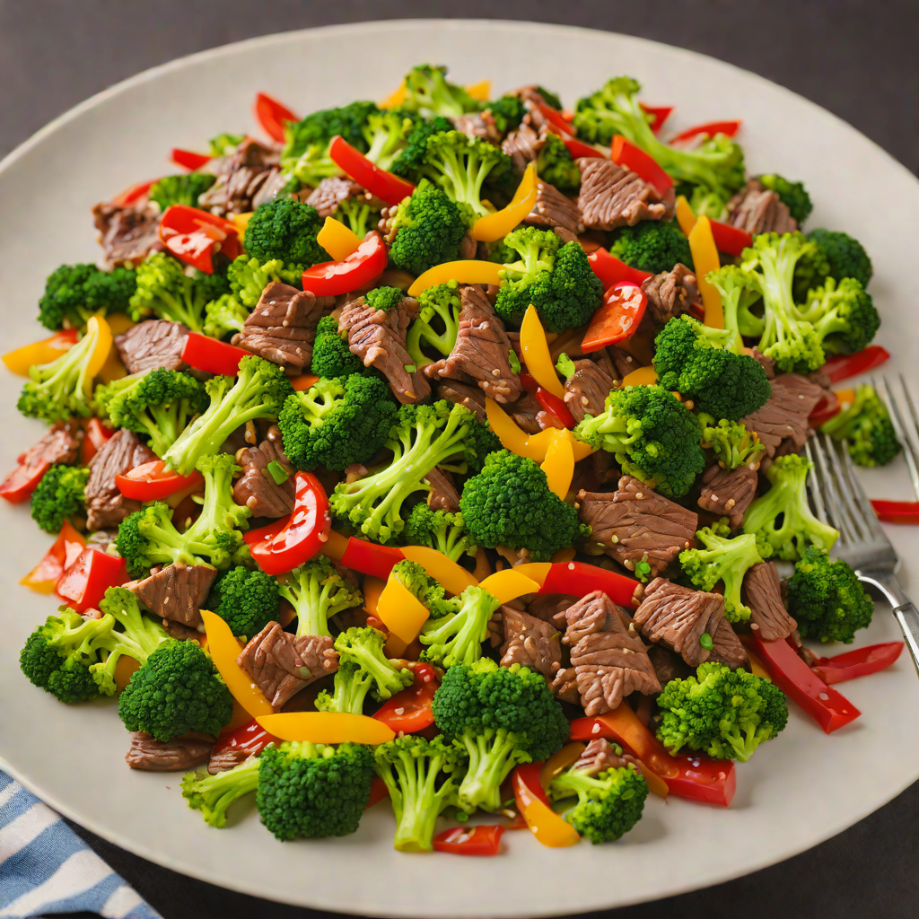 Sautéed Beef Stir Fry with Broccoli and Bell Peppers