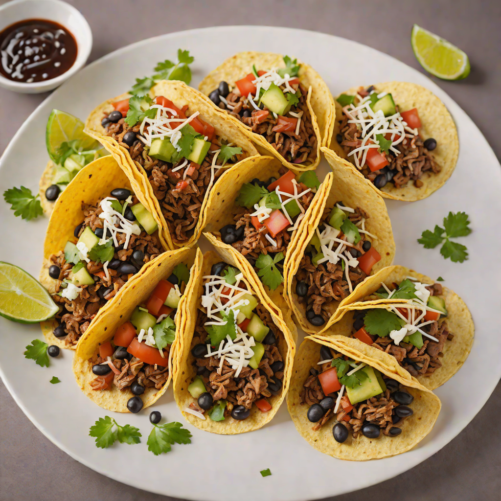 Layered Beef and Black Bean Tacos