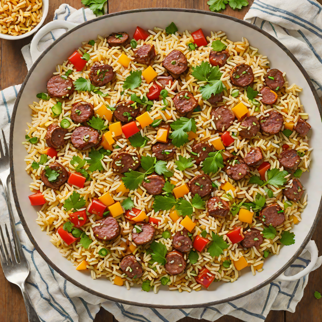 One-Pot Northwest Indiana Sausage and Rice Skillet