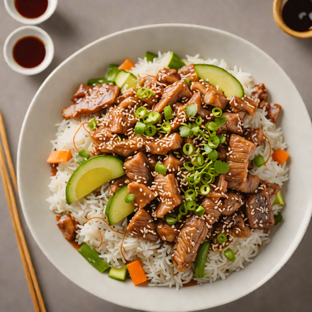 Soy-Ginger Glazed Snow Monkey Donburi