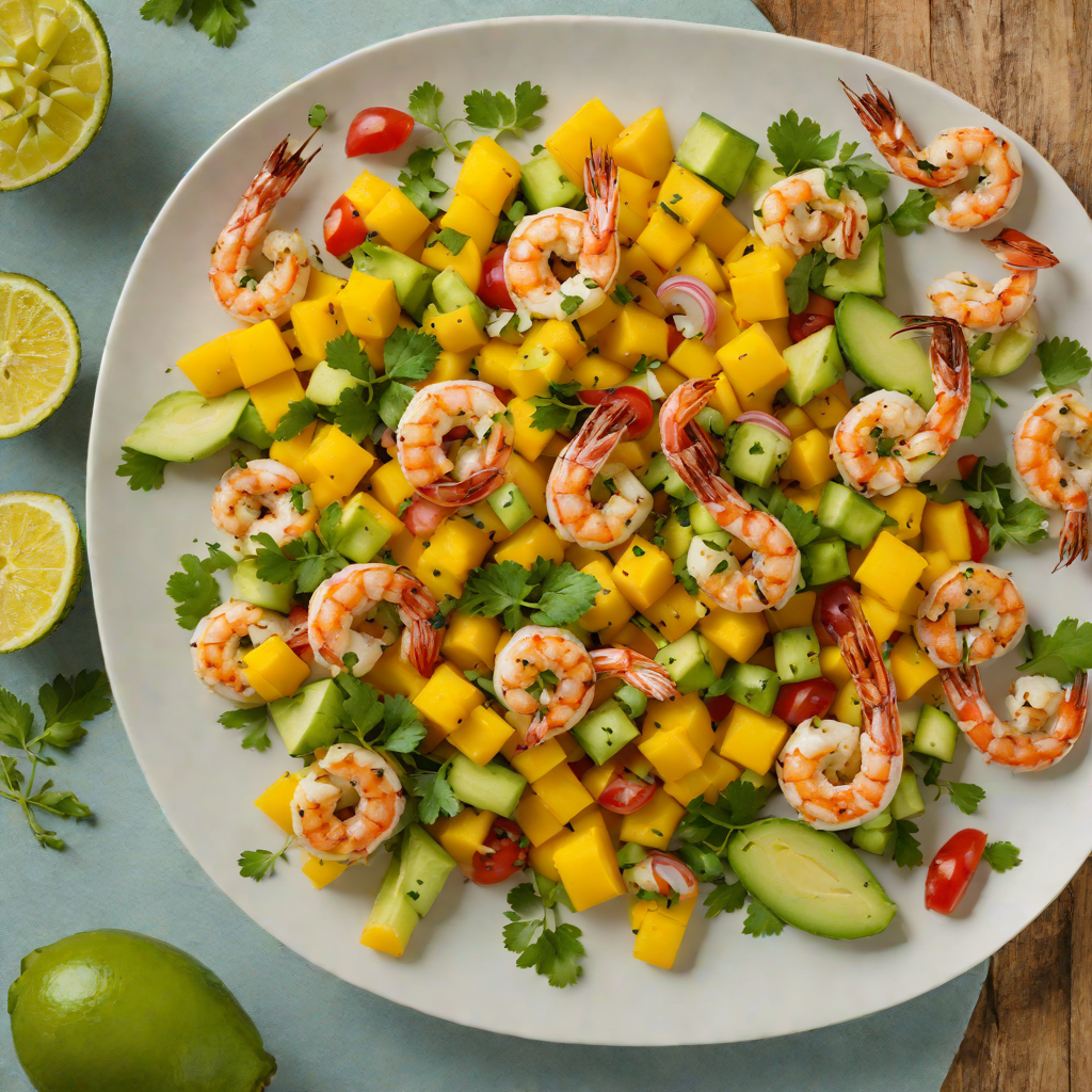 Summer Solstice Mango and Avocado Salsa with Grilled Shrimp