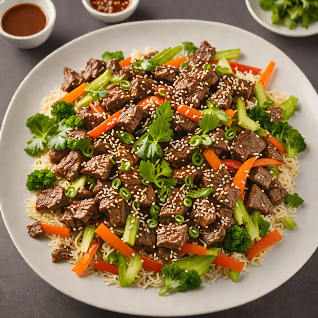 Spicy Korean-Inspired Beef Stir Fry with Sesame-Garlic Sauce