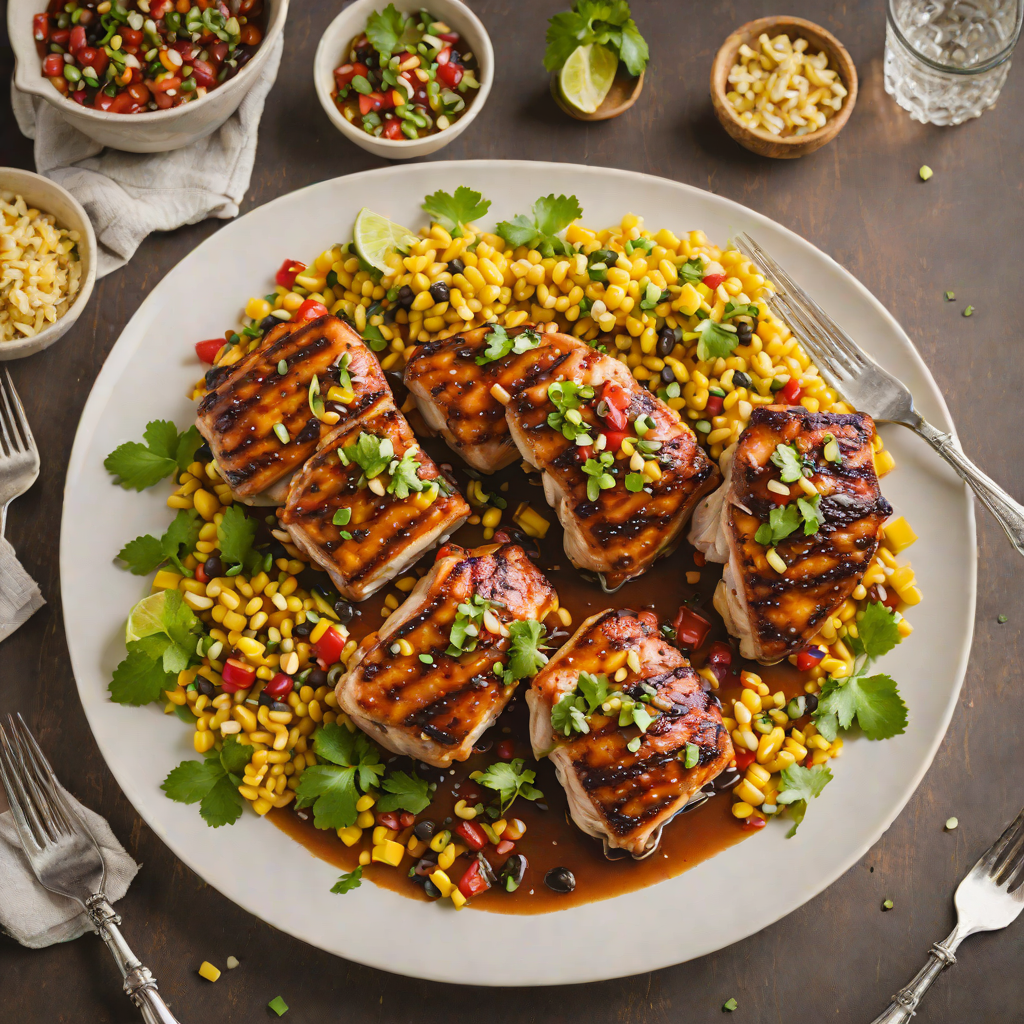 Smoky Bourbon-Glazed Chicken Thighs with Charred Corn Salsa