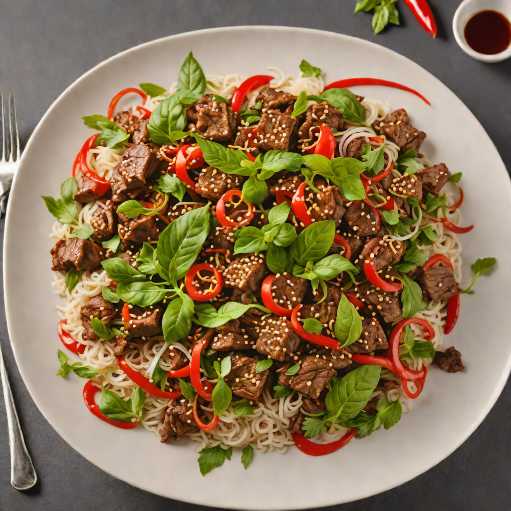 Spicy Stir-Fried Beef with Thai Basil and Chili
