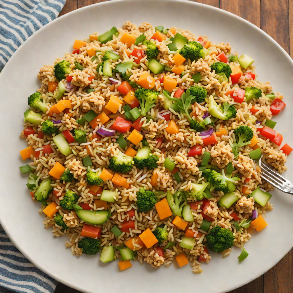 Stir-Fried Cauliflower Rice with Ground Turkey and Spiced Vegetables
