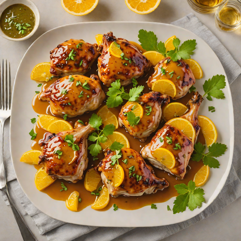 Honey-Glazed Chicken Thighs with Spiced Citrus Sauce
