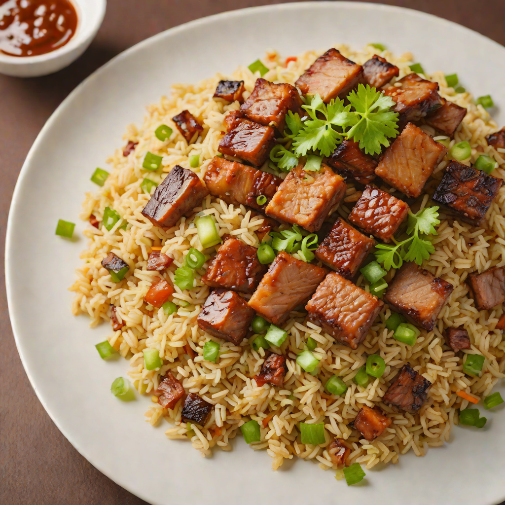 Sautéed Bagoong Fried Rice with Crispy Pork Belly