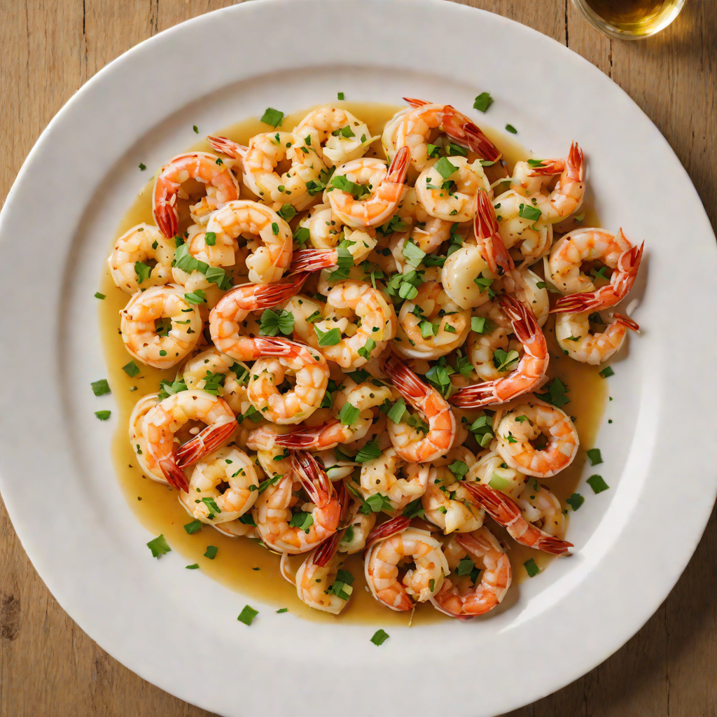 Sautéed Shrimp with Garlic and Chili Flakes in White Wine Sauce