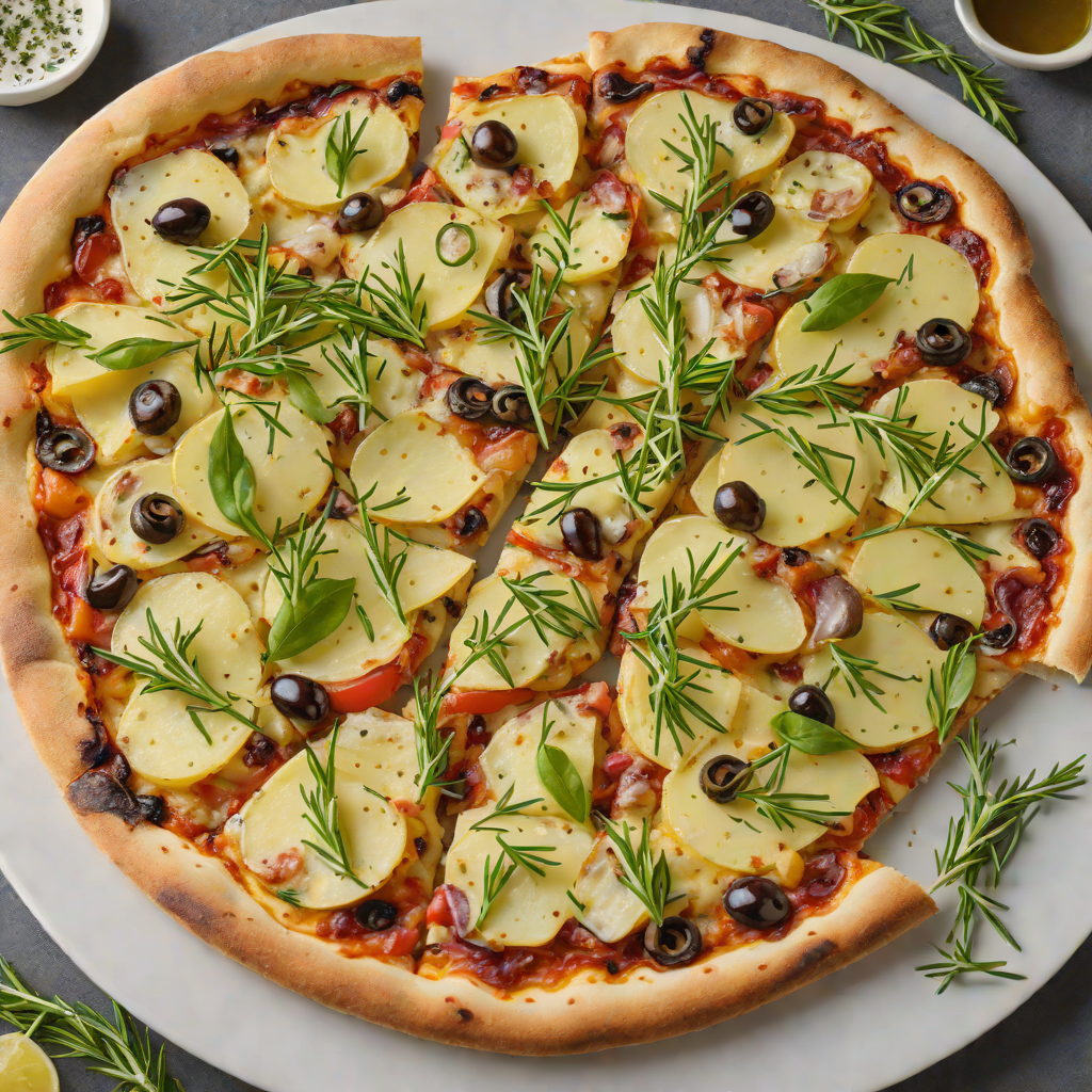 Thin-Crust Potato Pizza with Rosemary and Olive Oil
