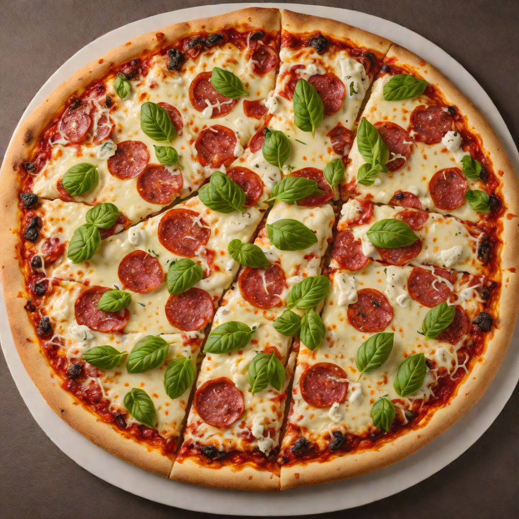 Thin-Crust New York-Style Pizza with Mozzarella and Pepperoni